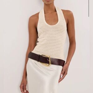NWT DISSH Gina Crochet Halter Top
